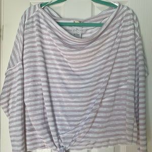 Blu•Pepper Lavender striped lightweight top